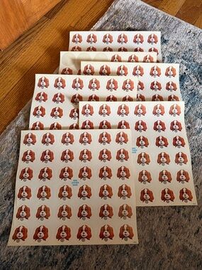 Vintage Dog Stickers “Remember Buttons” Sheets